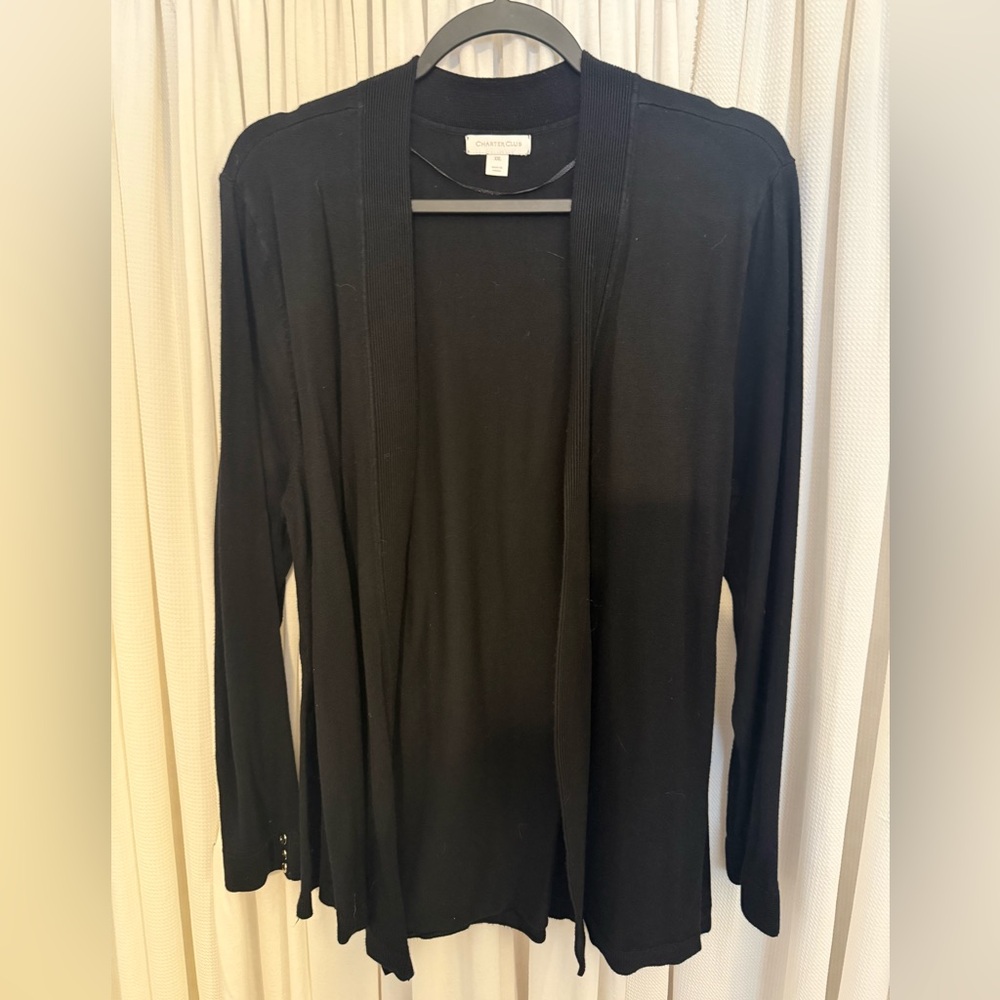 Charter Club Women's Black Cardigan